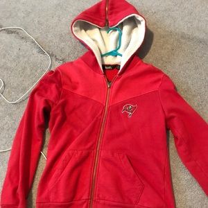 Buccaneers zip up hoodie.